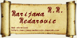 Marijana Medarović vizit kartica